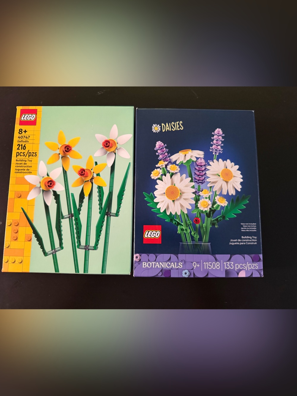 LEGO White, Yellow & Green Botanical Flower Sets - Daisies & Stems